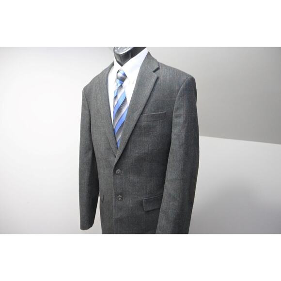 Jos A Bank Tailored Fit Blazer Wool BRRR Comfort Plaid Sports Jacket Mens 42 L